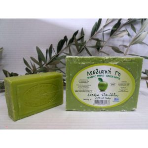 Σαπούνι "Λεσβιακή Γη" "ΠΡΑΣΙΝΟ ΜΗΛΟ" 250gr