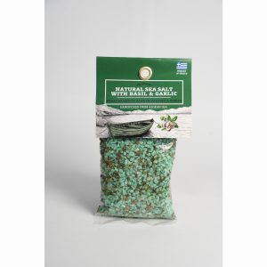 Θαλασσινό αλάτι με Βασιλικό και σκόρδο 200gr